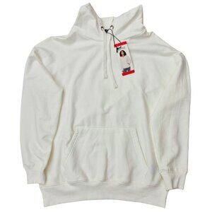 Buffalo David Bitton Women's M Hoodie Pullover Super Soft Fleece Ivory - NWT